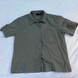 cropped button up shirt